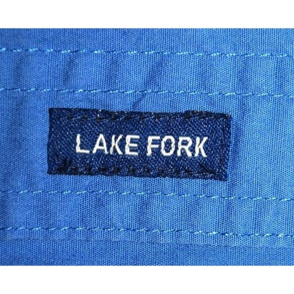 Magellan Men's Blue Vented Button Front Shirt S Lake Fork Cotton Pockets - Picture 9 of 10